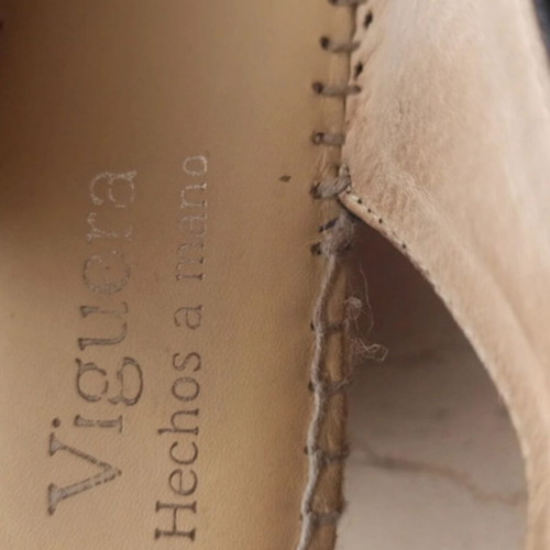 Viguera women's leather espadrilles used, size 37, black