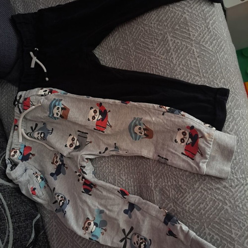 H&M Panda pants with panda and vehicle prints like new, size 24-36