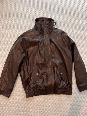 Bershka leather jacket new, brown, size XS