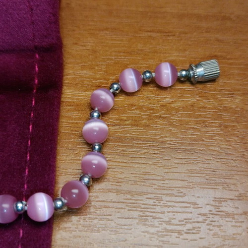 Bracelet with pink quartz used
