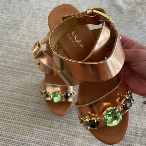 Blubyblos platform sandals new with buckle brown