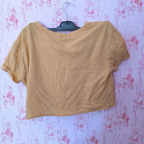 Crop shirt Pink Woman like new, yellow, size M