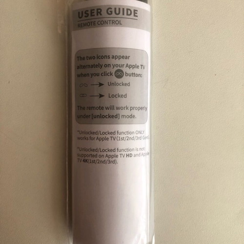 Apple TV HD 4K remote control new without Siri and Voice