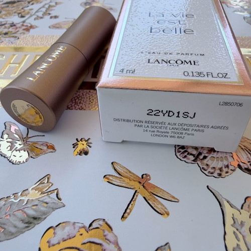 Lancôme La Vie Est Belle mini perfume 4ml and lipstick set new