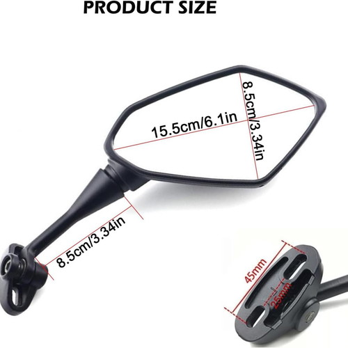 Honda CBR motorcycle mirrors 360-degree adjustable
