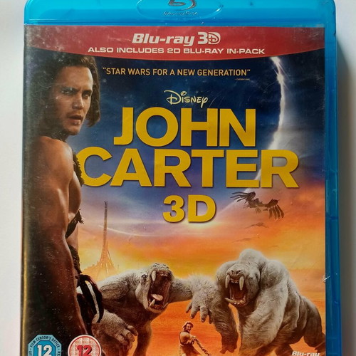 John Carter 3D Blu-ray movie used with English subtitles