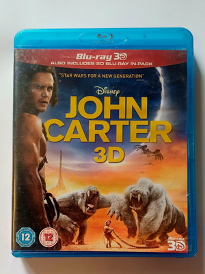 John Carter 3D Blu-ray movie used with English subtitles
