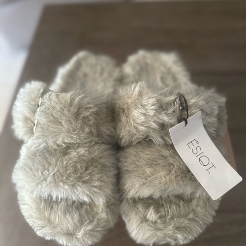 Esiot slippers gray new, furry, size 39