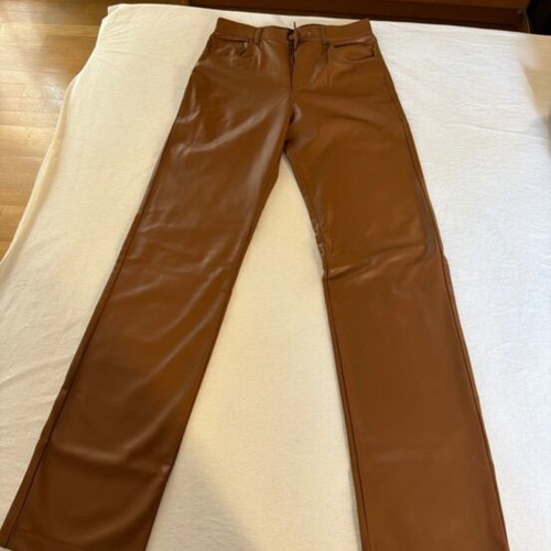 Zara leather pants like new, brown, size XS