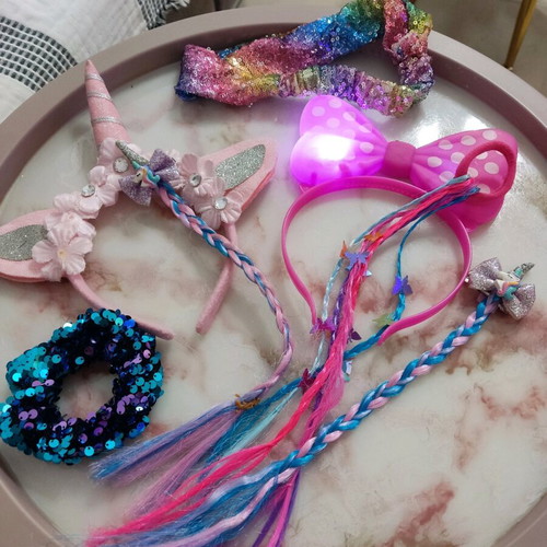 Hairbands and clips for girls like new, set of 7 pieces