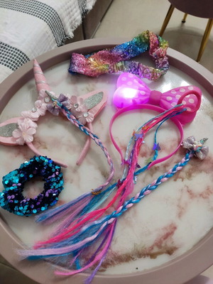 Hairbands and clips for girls like new, set of 7 pieces