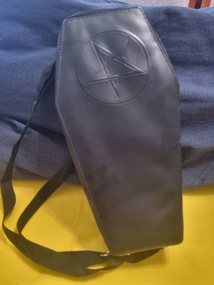 Gothic Dark Star Coffin Backpack with Pentagram in Like New Condition