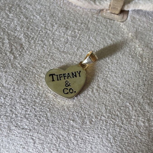 Tiffany heart pendant silver 925, used, gold color