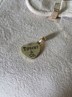 Tiffany heart pendant silver 925, used, gold color