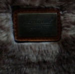 Backpack shoulder bag brown with fur like new