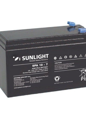 Sunlight Μπαταρία Μολύβδου 12V 7A (4.8mm) κατόπιν παραγγελίας