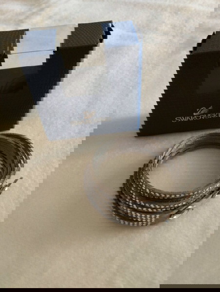 Αυθεντικό δερμάτινο μπρασελέ Swarovski