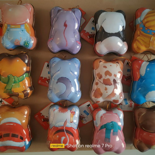 Kinder animals 12 metal collectible boxes 2003