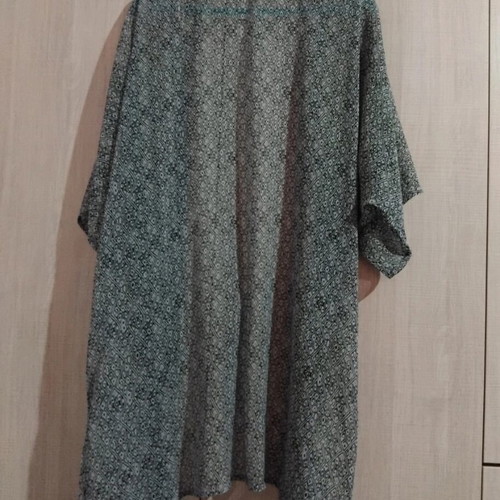 Pink Woman kimono blue with patterns