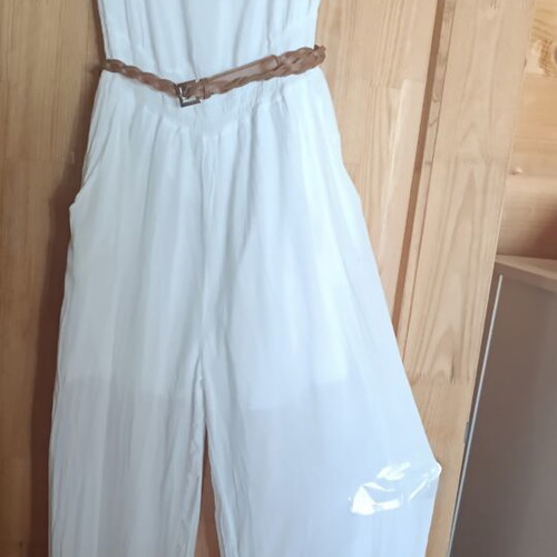 White one-piece jumpsuit new, sizes S and M