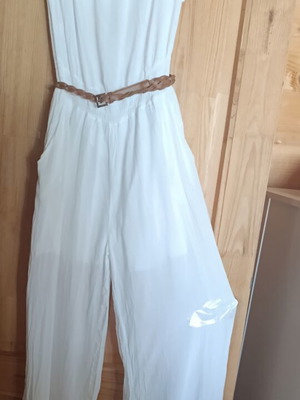 White one-piece jumpsuit new, sizes S and M