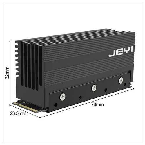 Jeyi M.2 2280 SSD HeatSink Cooler new, heavy duty aluminum