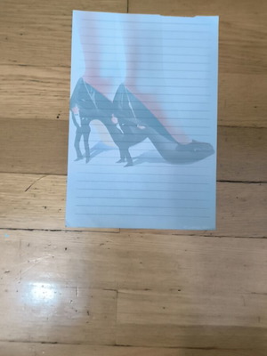 Letter paper used, single sheet