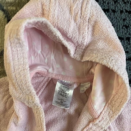 Baby bathrobe like new, pink, up to 2 years