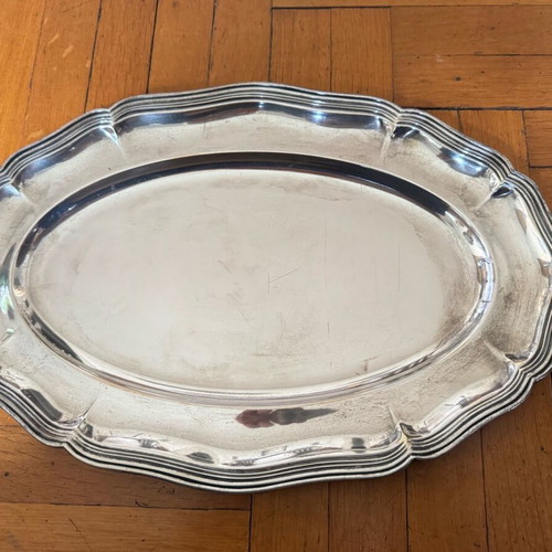 Vintage Prima NS nickel silver serving tray used