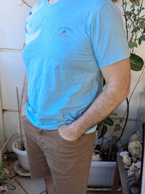Beneto Maretti short-sleeve t-shirt turquoise, like new, cotton jersey
