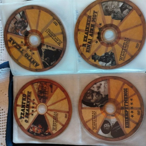 Collection of 72 DVD Western and action movies like new with case