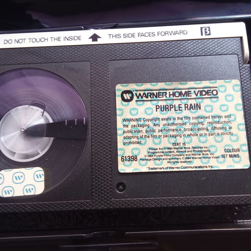 Beta videocassette Purple Rain Prince used, 1980s