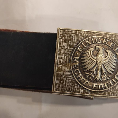 Leather belt German army used with metal buckle