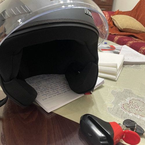 Motorcycle helmet and lock new