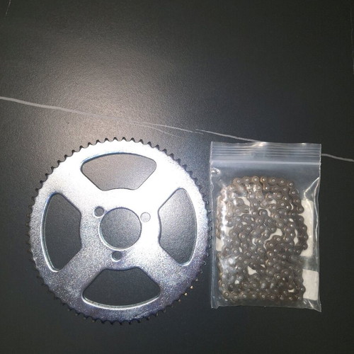 Sprocket and chain new with 29mm shaft size and 25H
