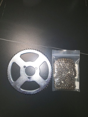 Sprocket and chain new with 29mm shaft size and 25H