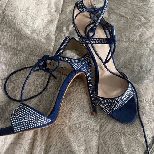 GoGo Shoes blue and silver high heels size 37 new
