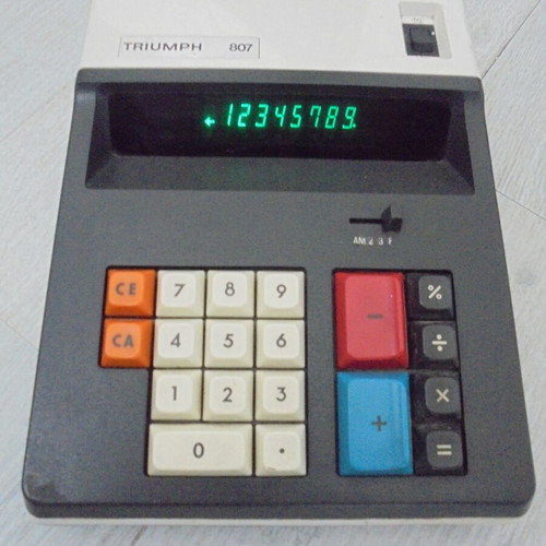 Triumph 807 desktop calculator used retro office equipment