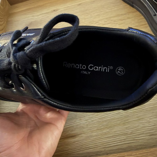 Renato Garini leather sneakers size 42, black