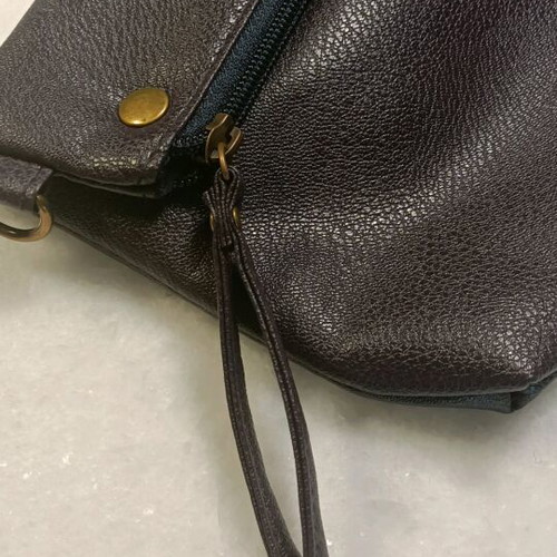 Envelope bag like new, soft synthetic leather, dark purple