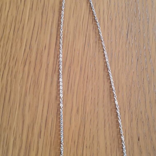 Necklace with stainless steel bar and silver chain new
