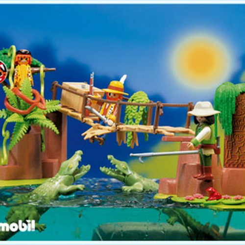 Playmobil Set 3016 Jungle Alligator Ravine used without box