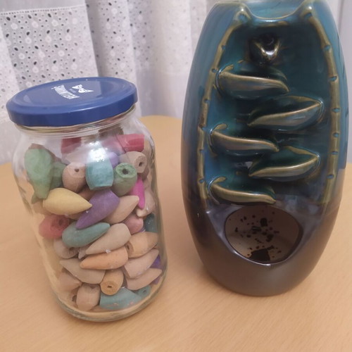 Ceramic incense waterfall decoration like new