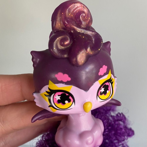 Mattel Cloudees mini cloud pet figure purple owl used