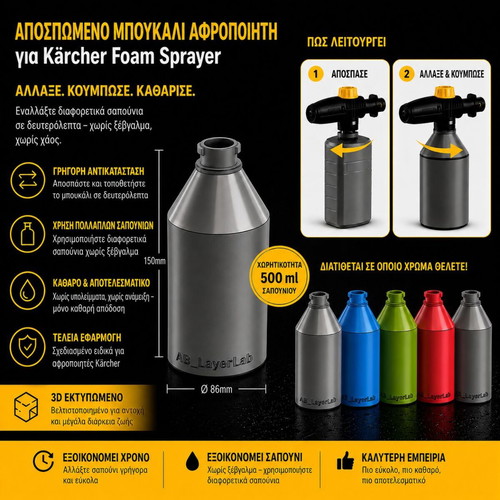 Detachable Bottle for Karcher Foam Sprayer 540ml new