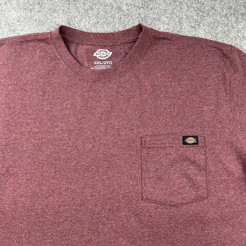 Dickies T-shirt men's 2XL burgundy oversized