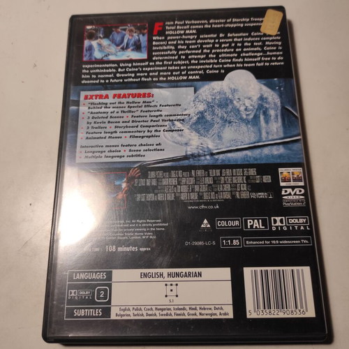 Hollow Man DVD like new with Greek subtitles
