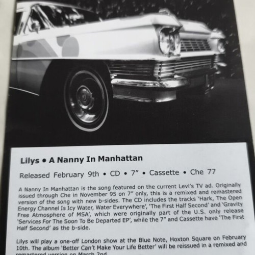 Lily's A Nanny In Manhattan Promo Card like new