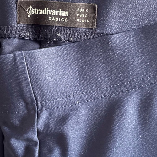 Stradivarius dark blue metallic leggings like new