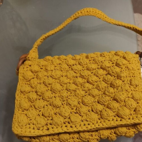 Zara yellow knitted summer shoulder bag new
